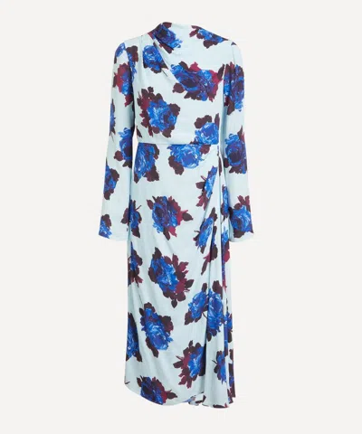 Erdem Women's Long Sleeve Draped Rossini Rose Midi Dress