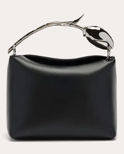 Erdem Women's Mini Bloom Leather Handbag In Silver