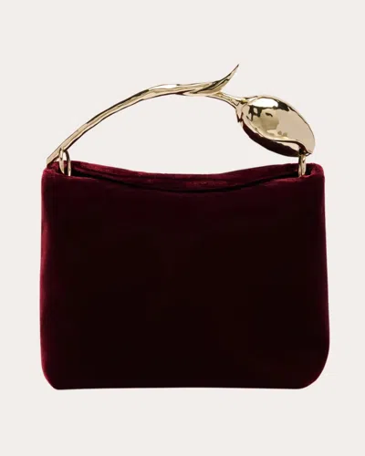 Erdem Women's Mini Bloom Velvet Bag In Red