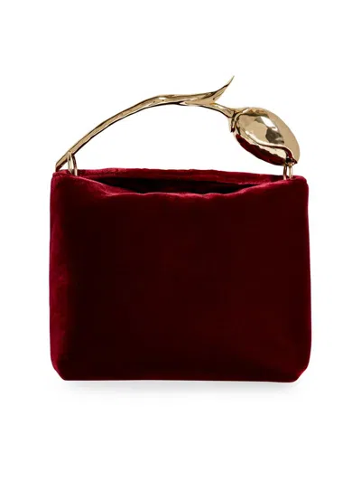 Erdem Women's Mini Bloom Velvet Top Handle Bag