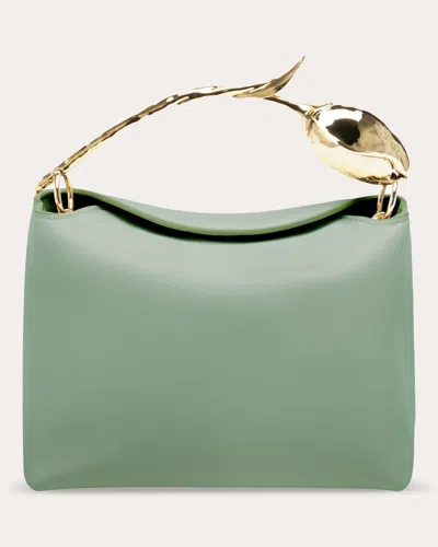 Erdem Women's Mini Leather Bloom Bag In Green
