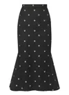 Erdem Cotton-blend Embroidered Maxi Skirt In Black