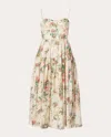 Erdem Linen Sleeveless Midi Dress In White