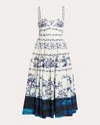 Erdem Cotton Midi Dress In Multi