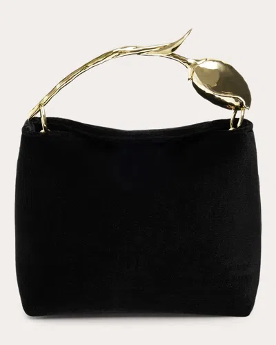 Erdem Women's Velvet Mini Bloom Bag In Black