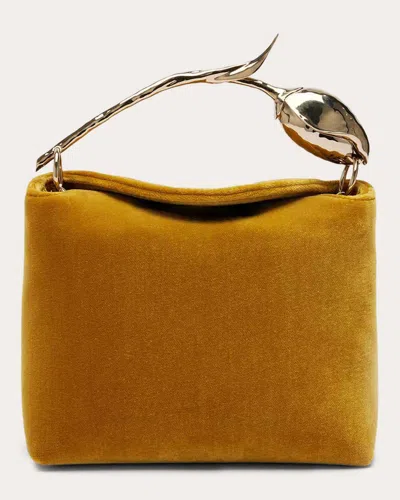Erdem Women's Velvet Mini Bloom Bag In Orange