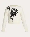 Erdem Embroidered Alpaca And Wool-blend Sweater In Neutral