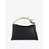 Erdem Womens Black Bloom Medium Leather Top Handle Bag In Black