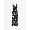 Erdem Virgin Wool-blend Embroidered Cocktail Dress In Black
