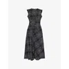 Erdem Cotton-blend Tweed Midi Dress In Black