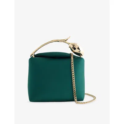 Erdem Womens Bloom Mini Satin Top-handle Bag Forest Green