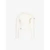 Erdem Draped Organic Cotton-wool Sweater In Ecru