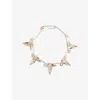Erdem Womens Light Gold  Multi-flower Necklace In White