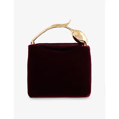Erdem Womens Malbec Micro Bloom Velvet Top-handle Bag