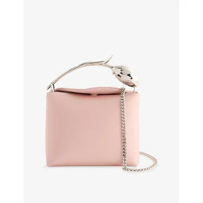 Erdem Womens Mini Bloom Satin Cross-body Bag Cameo Pink