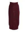 Erdem Wool-cashmere Midi Skirt In Burgundy