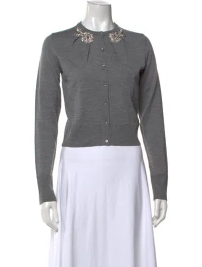 Pre-owned Erdem Wool Crew Neck Sweater In Grey