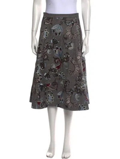 Pre-owned Erdem Wool Midi Length Skirt In Multicolor