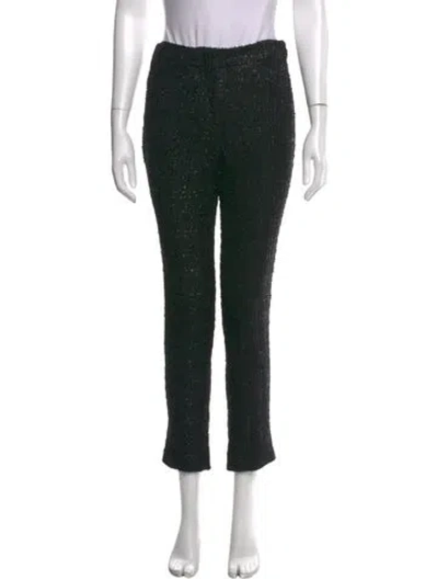 Pre-owned Erdem Wool Straight Leg Pants In Black