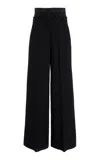 Erdem Wool Wide-leg Pants In Black