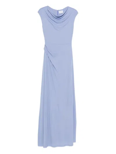 Erdem Zip-up Maxi Dress In Blue