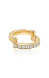 Erede 18k Yellow Gold Hinged Pavé Ring