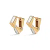 Erede Hinged Hoops Earring In 18ct Yellow Gold,diamond