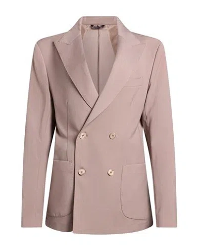 Eredi Del Duca Man Blazer Antique Rose Size 40 Polyester, Wool, Elastane In Pink