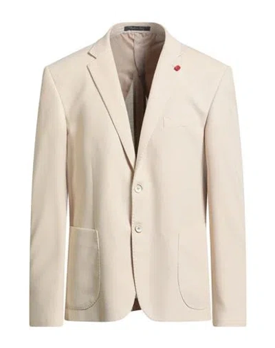 Eredi Del Duca Man Blazer Beige Size 48 Polyester, Viscose, Elastane In Brown