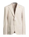 Eredi Del Duca Man Blazer Beige Size 48 Polyester, Viscose, Elastane In Neutral