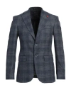 Eredi Del Duca Man Blazer Blue Size 38 Polyester, Viscose, Elastane In Blue