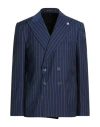 Eredi Del Duca Man Blazer Blue Size 44 Polyester, Wool, Elastane In Blue