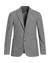 Eredi Del Duca Man Blazer Charcoal Size 42 Polyester, Viscose, Wool In Gray