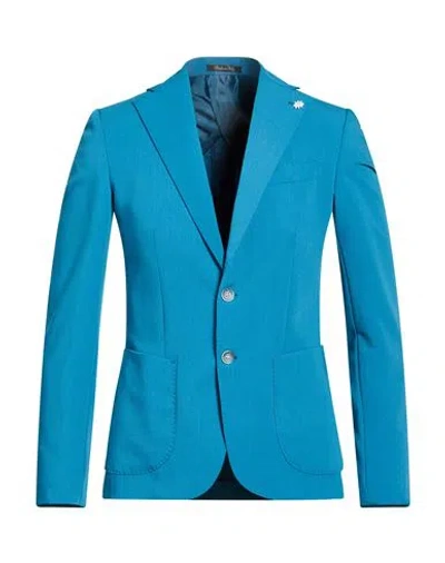 Eredi Del Duca Man Blazer Deep Teal Size 42 Polyester, Viscose, Elastane In Blue
