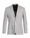 Eredi Del Duca Man Blazer Light Grey Size 38 Viscose, Polyester, Elastane In Gray