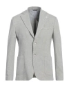 Eredi Del Duca Man Blazer Light Grey Size 42 Viscose, Pan - Polyacrylonitrile, Elastane