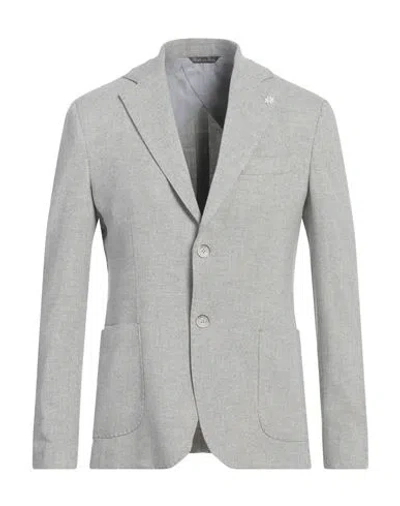 Eredi Del Duca Man Blazer Light Grey Size 42 Viscose, Pan - Polyacrylonitrile, Elastane