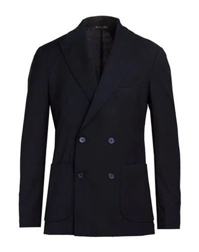 Eredi Del Duca Man Blazer Midnight Blue Size 40 Polyester, Wool, Elastane