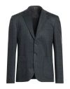 Eredi Del Duca Man Blazer Midnight Blue Size 44 Polyester, Viscose, Elastane In Blue