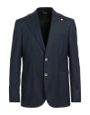 Eredi Del Duca Man Blazer Navy Size 44 Polyester, Viscose In Navy Blue
