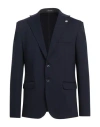 Eredi Del Duca Man Blazer Navy Size 46 Viscose, Nylon, Elastane In Navy
