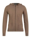 Eredi Del Duca Man Cardigan Camel Size M Viscose, Acrylic, Polyamide