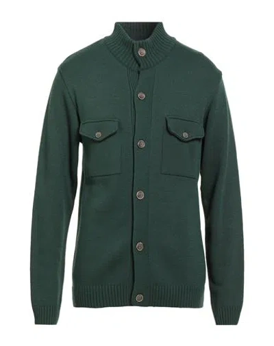 Eredi Del Duca Man Cardigan Green Size Xl Wool, Acrylic