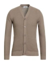 Eredi Del Duca Man Cardigan Khaki Size L Wool, Acrylic