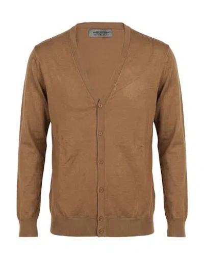 Eredi Del Duca Man Cardigan Khaki Size Xl Viscose, Acrylic, Polyamide In Multi