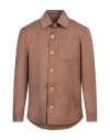 Eredi Del Duca Man Jacket Camel Size 44 Polyester, Viscose, Elastane In Beige