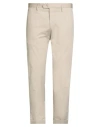 Eredi Del Duca Man Pants Beige Size 38 Cotton, Elastane In Neutral