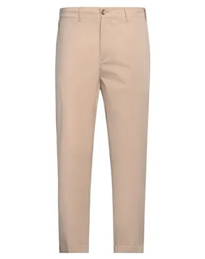EREDI DEL DUCA EREDI DEL DUCA MAN PANTS BEIGE SIZE 40 COTTON, POLYAMIDE, ELASTANE
