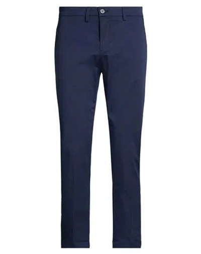 Eredi Del Duca Man Pants Blue Size 28 Cotton, Elastane