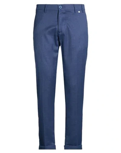 Eredi Del Duca Man Pants Blue Size 28 Polyester, Linen, Elastane